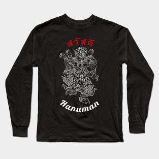 Thailand Hanuman Spiritual Sak Yant Tattoo T-Shirt Long Sleeve T-Shirt